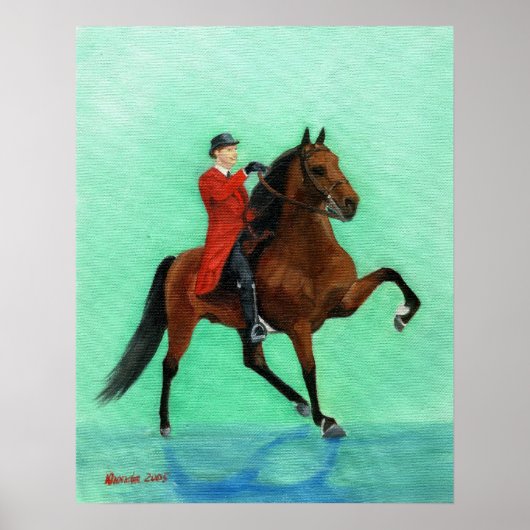 Portret Tennessee Walking Horse Poster (Voorkant)