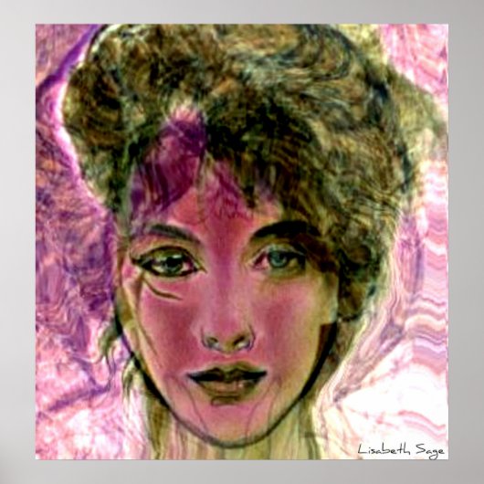 Portret "The Violet Warrior" Poster (Voorkant)