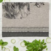  portret Tibetan Terrier Theedoek (Gevouwen)