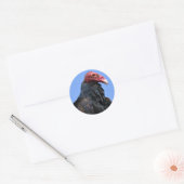 Portret Turkse gier Ronde Sticker (Envelop)