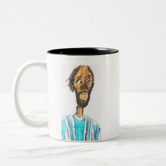 portret tweekleurige koffiemok (Links)