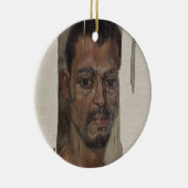 Portret uit Fayum (bijtende was op hout) Keramisch Ornament (Rechts)