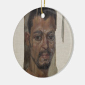 Portret uit Fayum (bijtende was op hout) Keramisch Ornament (Links)