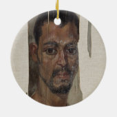 Portret uit Fayum (bijtende was op hout) Keramisch Ornament (Achterkant)