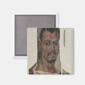 Portret uit Fayum (bijtende was op hout) Magneet (Voorkant / Achterkant)