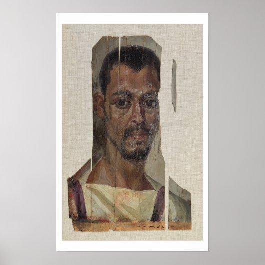 Portret uit Fayum (bijtende was op hout) Poster (Voorkant)