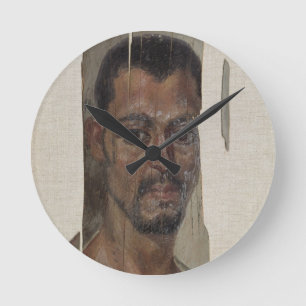 Portret uit Fayum (bijtende was op hout) Ronde Klok