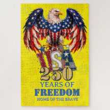 Portret USA Adelaar 250 Jaar Vrijheid Patroon Puzz