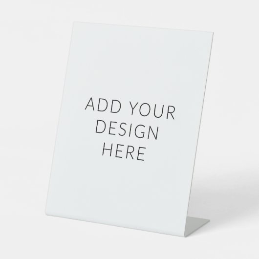 Portret van 8" x 10" reclamebord met voetstuk (Voorkant)