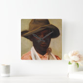 Portret van a Boy by Camille Pissarro Vierkante Klok (Huis)