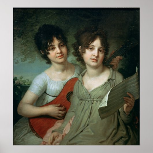 Portret van A. en V. Gagarin, 1802 Poster (Voorkant)