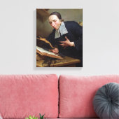 Portret van Abbot Firmin Tournus Canvas Afdruk (Insitu (Woonkamer))