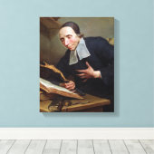 Portret van Abbot Firmin Tournus Canvas Afdruk (Insitu (Houten vloer))