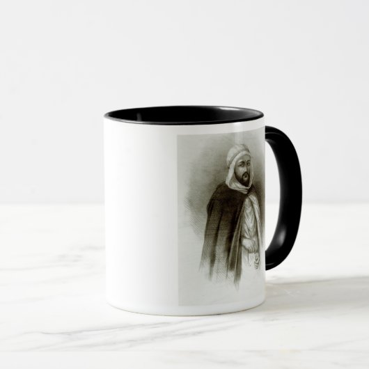 Portret van Abd-El-Kader Mok (Voorkant rechts)