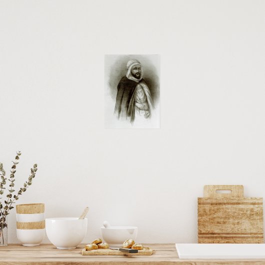 Portret van Abd-El-Kader Poster (Keuken)