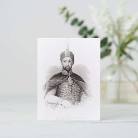 Portret van Abdulmecit Briefkaart (Staand voorkant)