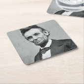 Portret van Abe Lincoln 1 Kartonnen Onderzetters (Schuin)