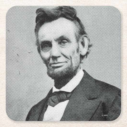 Portret van Abe Lincoln 1 Kartonnen Onderzetters (Voorkant)