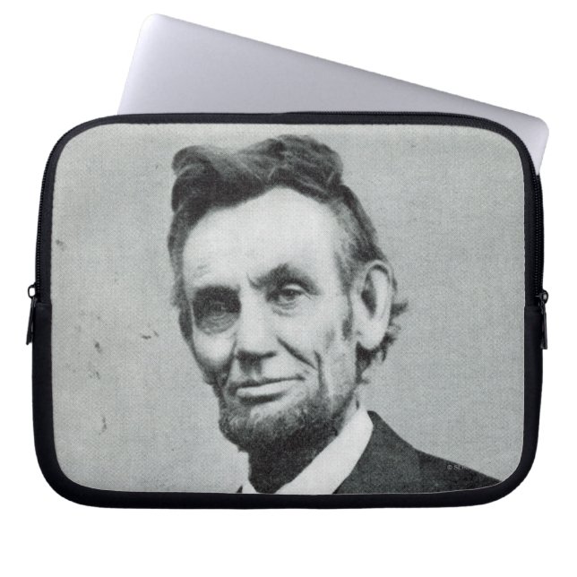 Portret van Abe Lincoln 1 Laptop Sleeve (Voorkant)