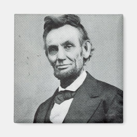 Portret van Abe Lincoln 1 Magneet (Voorkant)