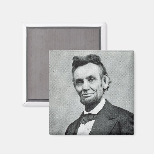 Portret van Abe Lincoln 1 Magneet (Voorkant / Achterkant)