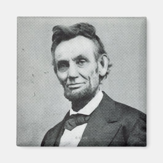 Portret van Abe Lincoln 1 Magneet (Voorkant)