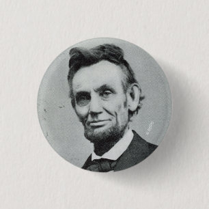 Portret van Abe Lincoln 1 Ronde Button 3,2 Cm