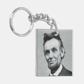 Portret van Abe Lincoln 1 Sleutelhanger (Voorkant Links)