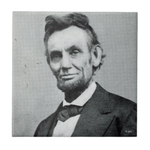 Portret van Abe Lincoln 1 Tegeltje