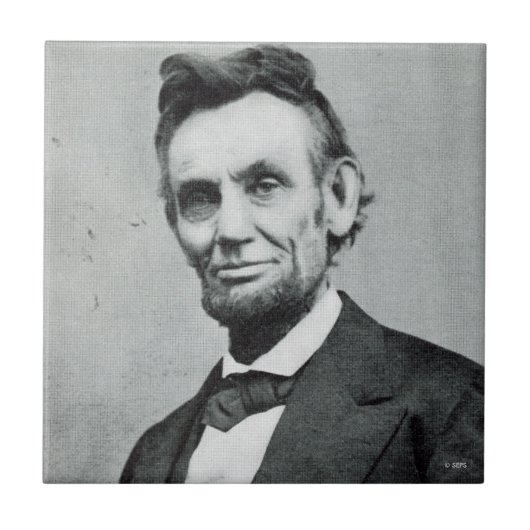 Portret van Abe Lincoln 1 Tegeltje (Voorkant)