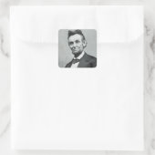 Portret van Abe Lincoln 1 Vierkante Sticker (Tas)