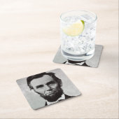 Portret van Abe Lincoln 2 Kartonnen Onderzetters (Insitu)