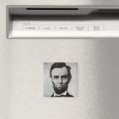 Portret van Abe Lincoln 2 Magneet (Insitu (Vaatwasser))