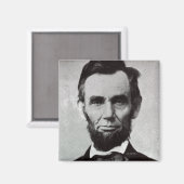 Portret van Abe Lincoln 2 Magneet (Voorkant / Achterkant)