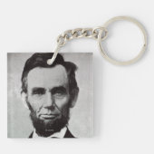 Portret van Abe Lincoln 2 Sleutelhanger (Achterkant)