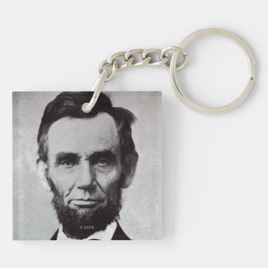 Portret van Abe Lincoln 2 Sleutelhanger (Achterkant)