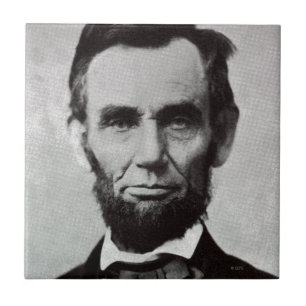 Portret van Abe Lincoln 2 Tegeltje