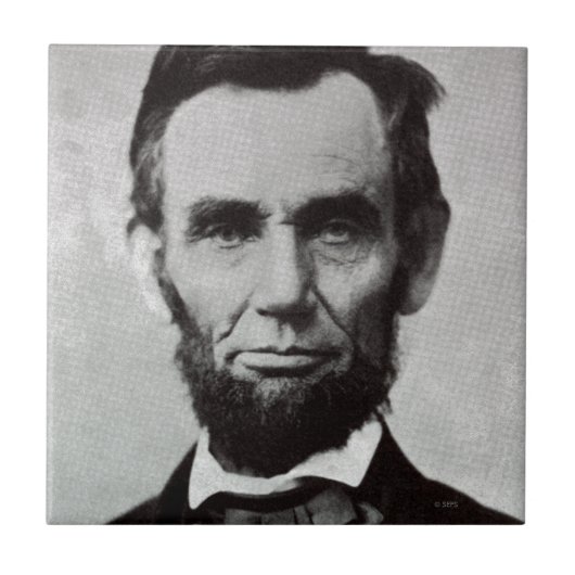 Portret van Abe Lincoln 2 Tegeltje (Voorkant)