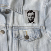 Portret van Abe Lincoln 2 Vierkante Button 5,1 Cm (In situ)