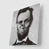 Portret van Abe Lincoln 2 Vierkante Klok (Hoek)