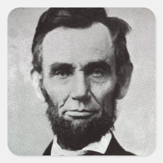 Portret van Abe Lincoln 2 Vierkante Sticker