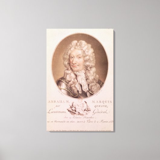 Portret van Abraham Duquesne Canvas Afdruk (Voorkant)