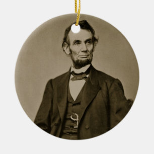 Portret van Abraham Lincoln (1809-65) (foto) Keramisch Ornament