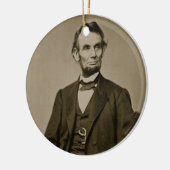 Portret van Abraham Lincoln (1809-65) (foto) Keramisch Ornament (Links)