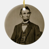 Portret van Abraham Lincoln (1809-65) (foto) Keramisch Ornament (Achterkant)