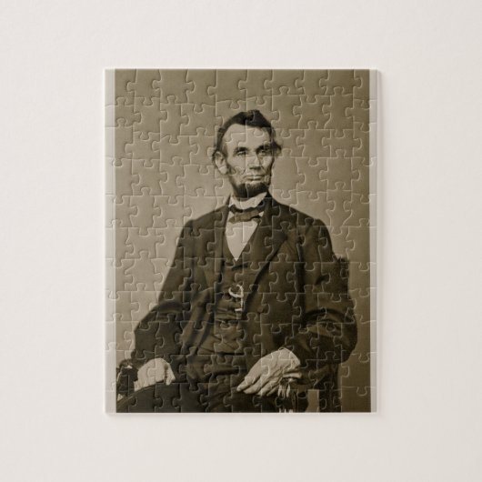 Portret van Abraham Lincoln (1809-65) (foto) Legpuzzel (Verticaal)