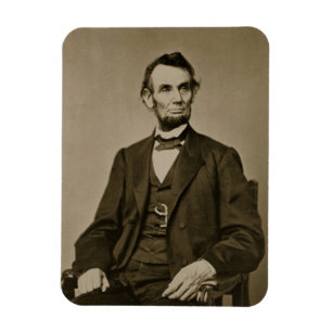 Portret van Abraham Lincoln (1809-65) (foto) Magneet