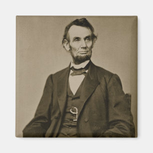 Portret van Abraham Lincoln (1809-65) (foto) Magneet