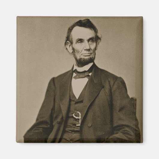 Portret van Abraham Lincoln (1809-65) (foto) Magneet (Voorkant)