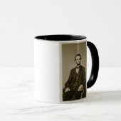 Portret van Abraham Lincoln (1809-65) (foto) Mok (Voorkant rechts)